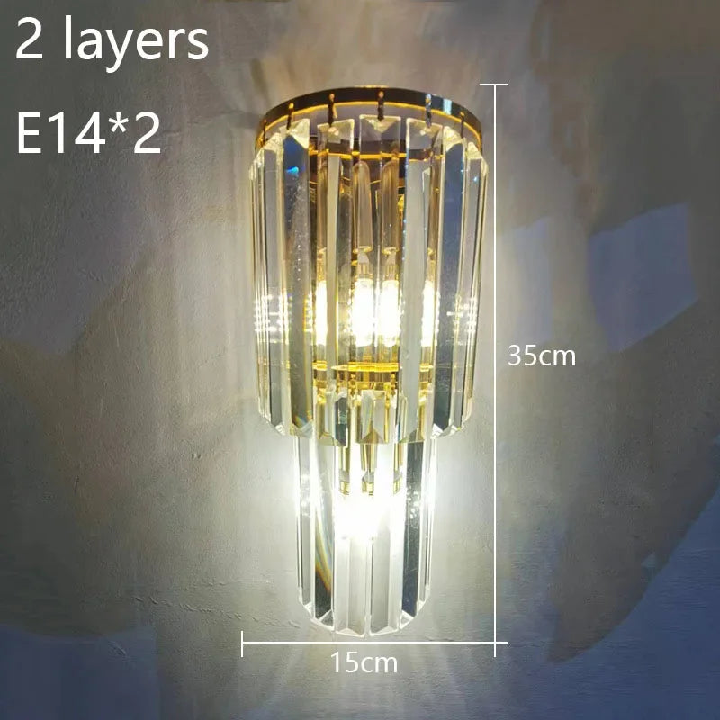 Crystal Wall Sconce – Modern Minimalist for Bedroom, Hallway, Living Room | Thalia Beam by Evenlyr