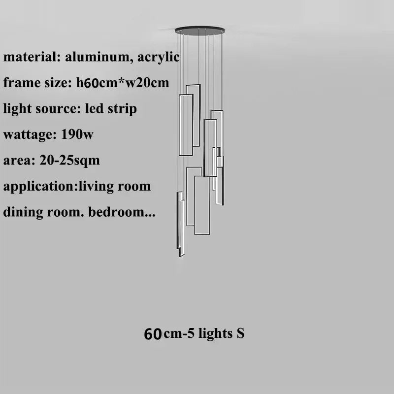 Metal Chandelier – Nordic LED for Living Room | Alora Arc by Evenlyr