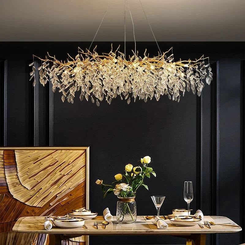 Hesper Arc Branch Crystal Pendant Light – product view 2