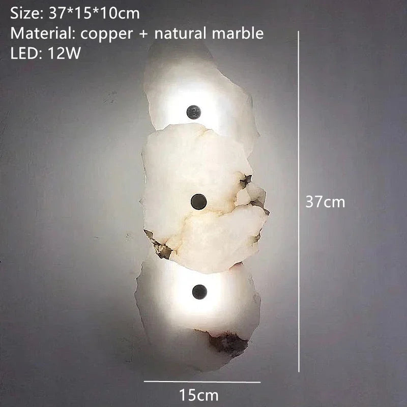 Noma Ridge Natural Marble Wall Sconce – Luxury – product detail 9