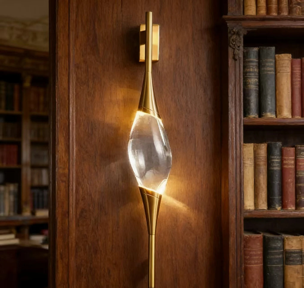 Sable Veil Sculptural Crystal Wall Sconce – product view 6