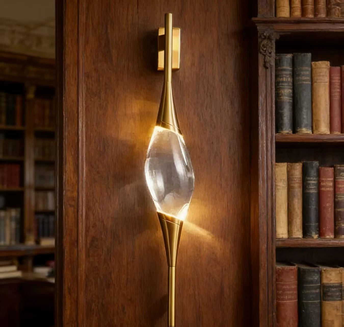 Sable Veil Sculptural Crystal Wall Sconce – product view 6