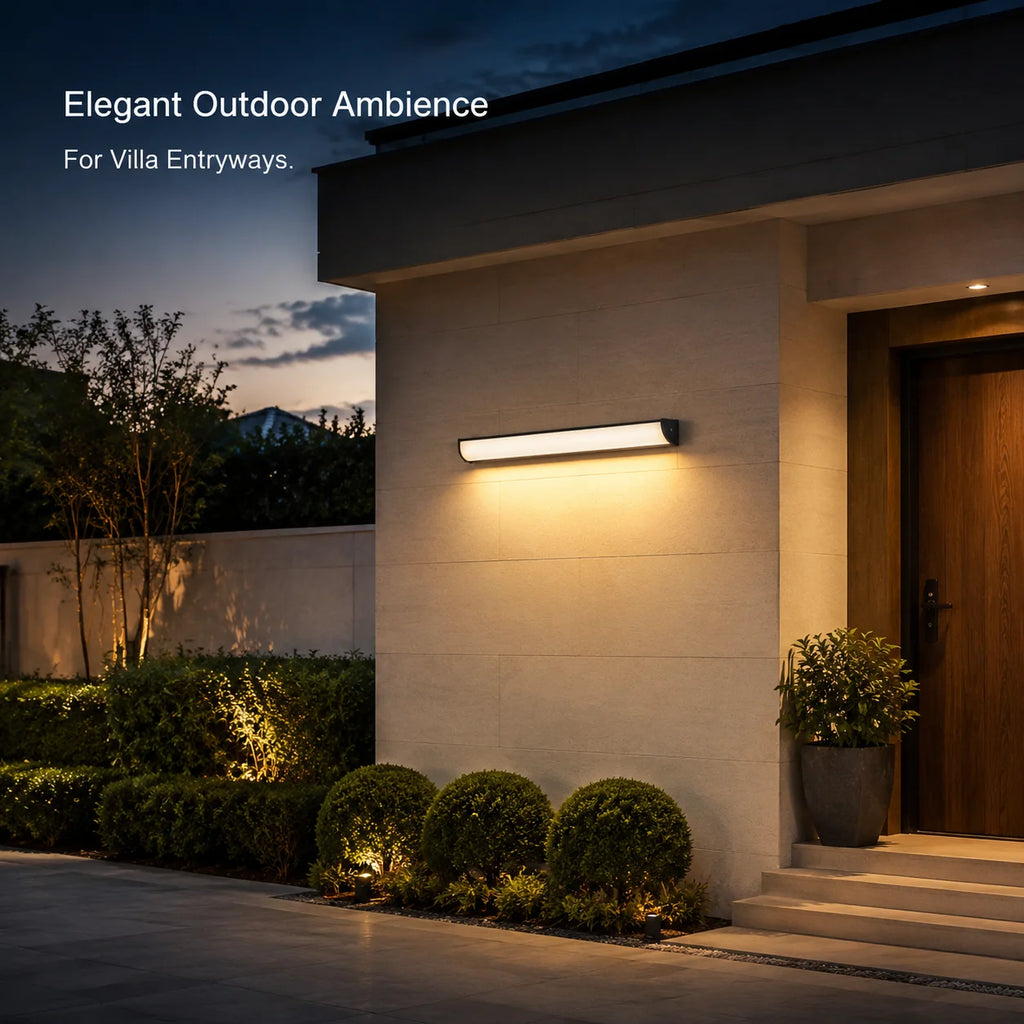 Palermo IP65 Linear Outdoor Wall Light for Exterior Wall – App Control – detail view 3