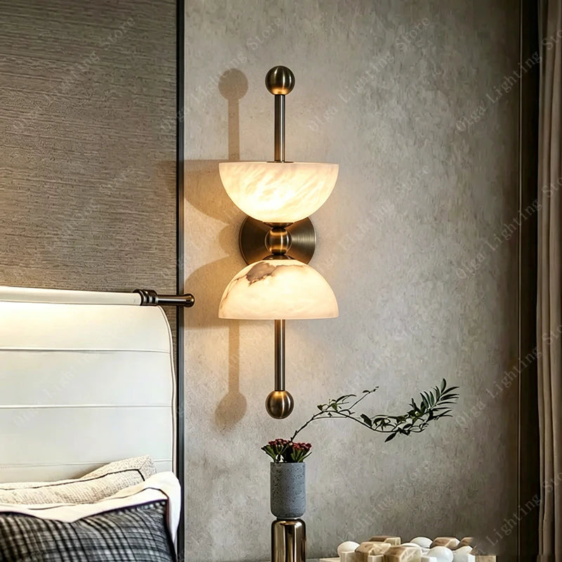 Tala Stone Natural Marble Wall Sconce Dimmable