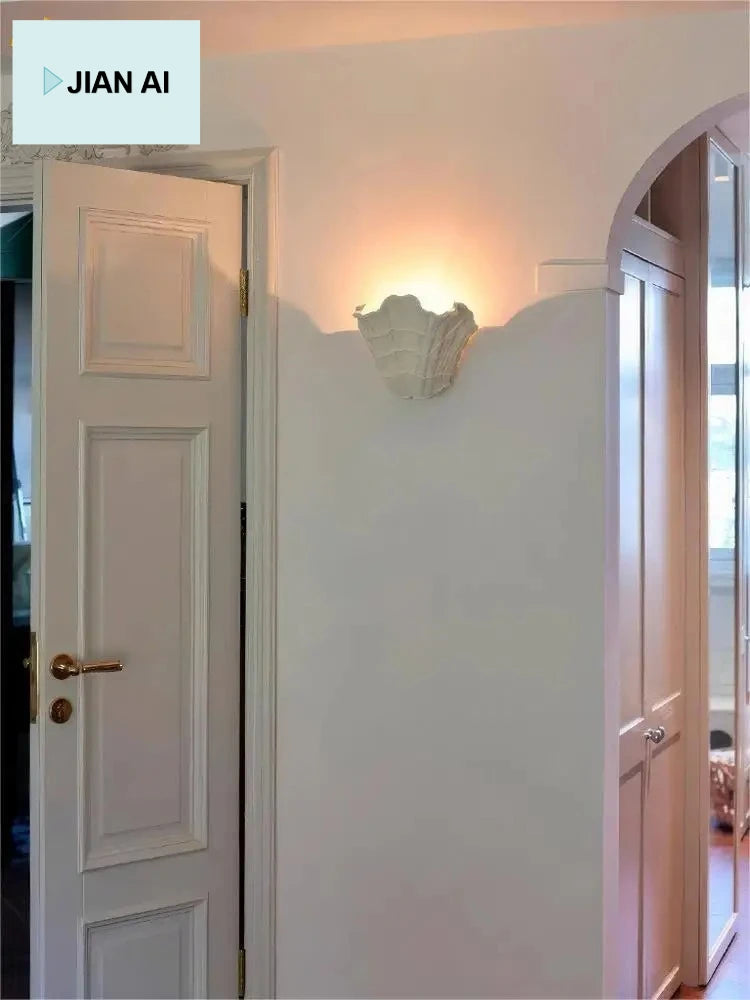 Plaster Wall Sconce – Wabi-Sabi Japanese for Bedroom, Hallway, Living Room | Evanthe Dome by Evenlyr