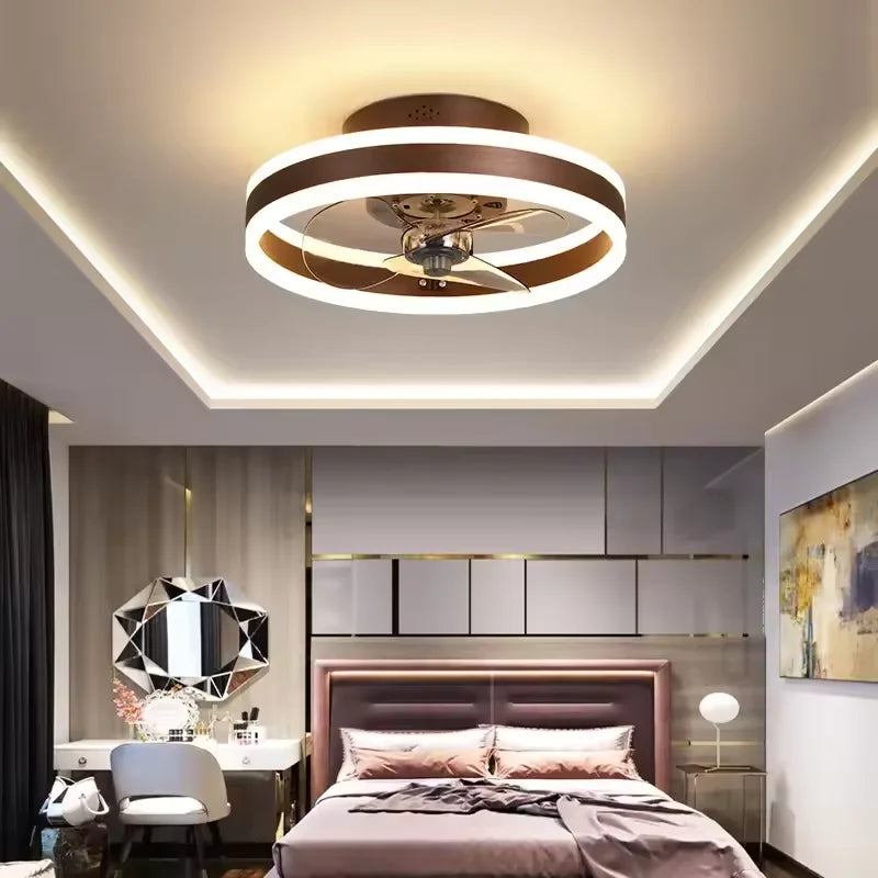 Elara 50cm Ceiling Fan with Light for Low-Ceiling Bedroom – Remote Control – detail view 2