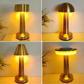 Metal Table Lamp – Vintage Modern Cordless Rechargeable for Bedside, Restaurant Table, Desk & Office | Aurelia Grove by Evenlyr