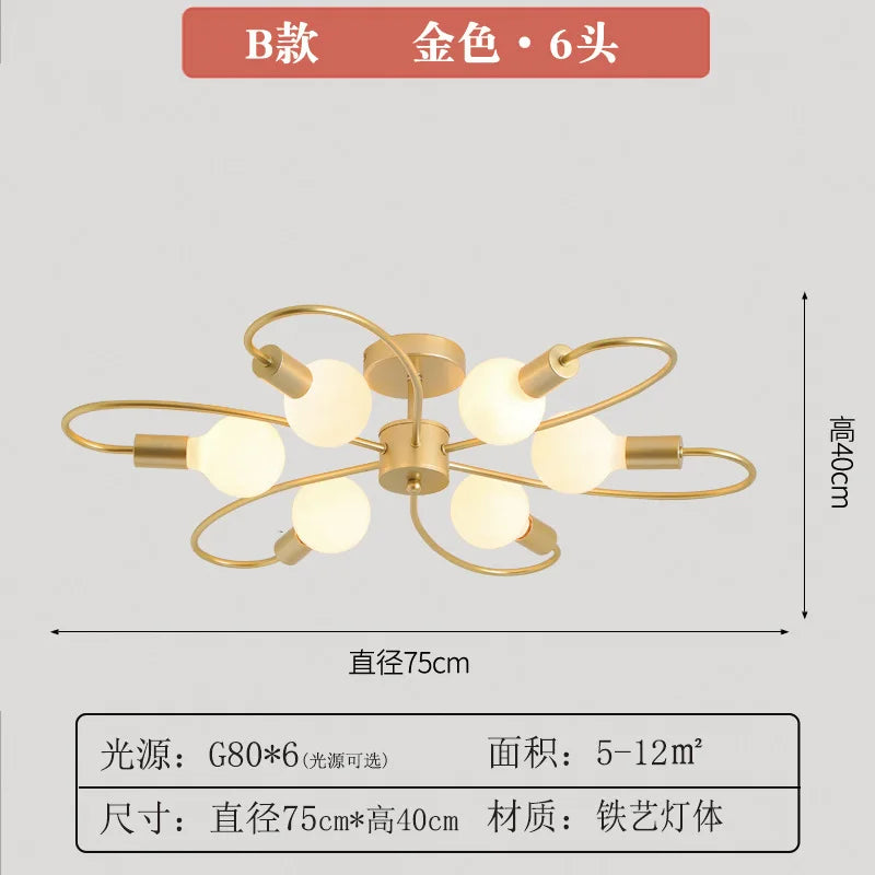 Lunet Veil Metal Ceiling Light – product view 11