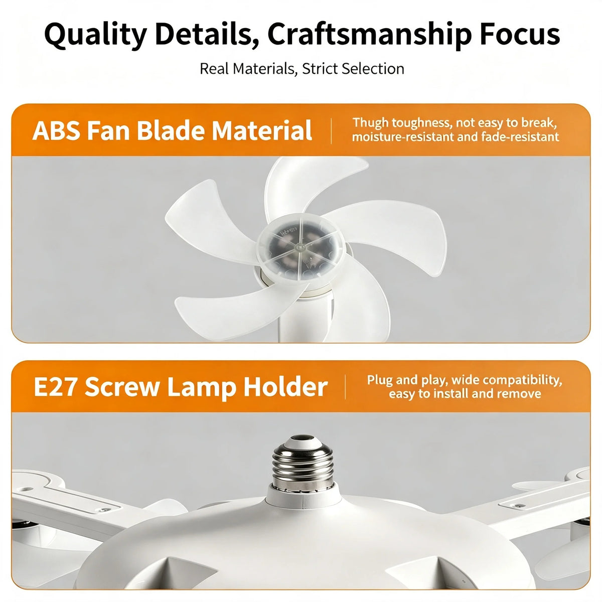Neroli Drone Design Ceiling Fan with Light for Living Room – Remote Control