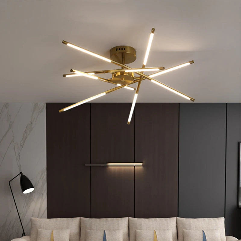 Metal Chandelier – Nordic LED for Bedroom & Bedside, Living Room, Dining Room & Kitchen | Seren Crest by Evenlyr