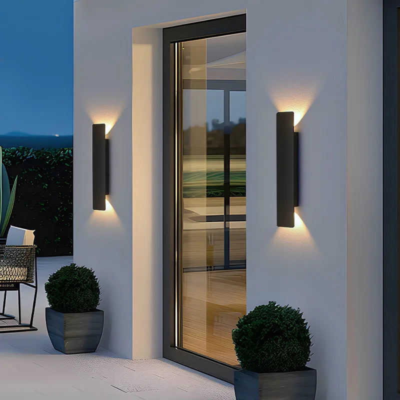 Caspian 18W Strip Outdoor Wall Light for Exterior Wall – Aluminum – product view