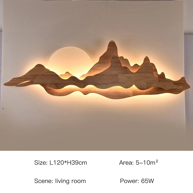 Aveline Halo Wood Wall Sconce – product view 7