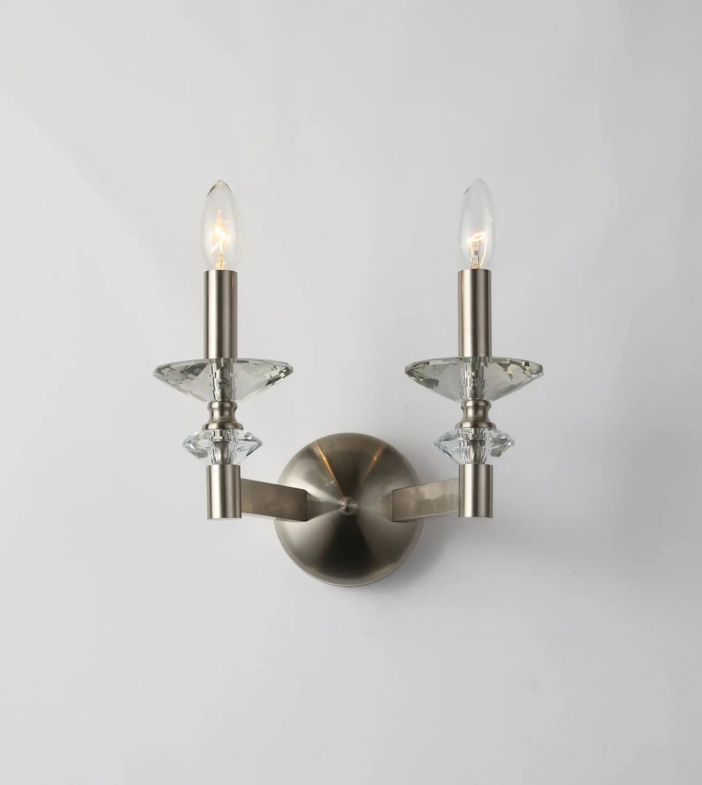 Glass & Crystal Chandelier – European Classic Dimmable LED for Dining Room, Living Room, Bedroom | Isolde Arc by Evenlyr