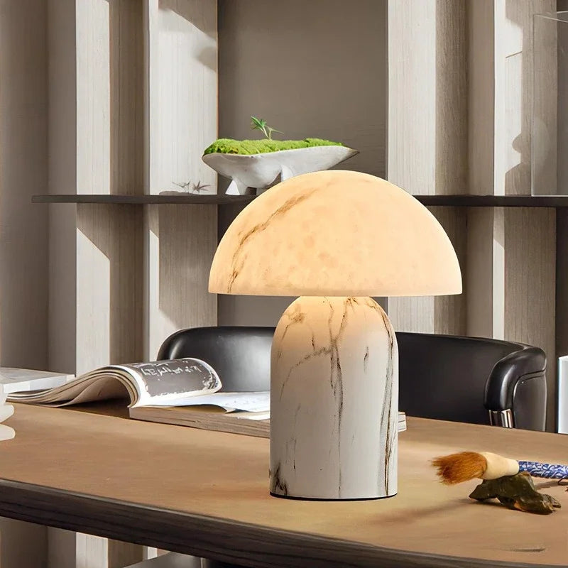 Marble Table Lamp – Wabi-Sabi Japanese for Bedside, Desk & Office, Living Room | Evanthe Grove by Evenlyr
