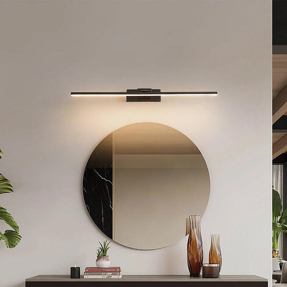 Brass LED Bathroom Vanity & Mirror Light – Modern Adjustable LED for Bathroom | Amaya Frame by Evenlyr