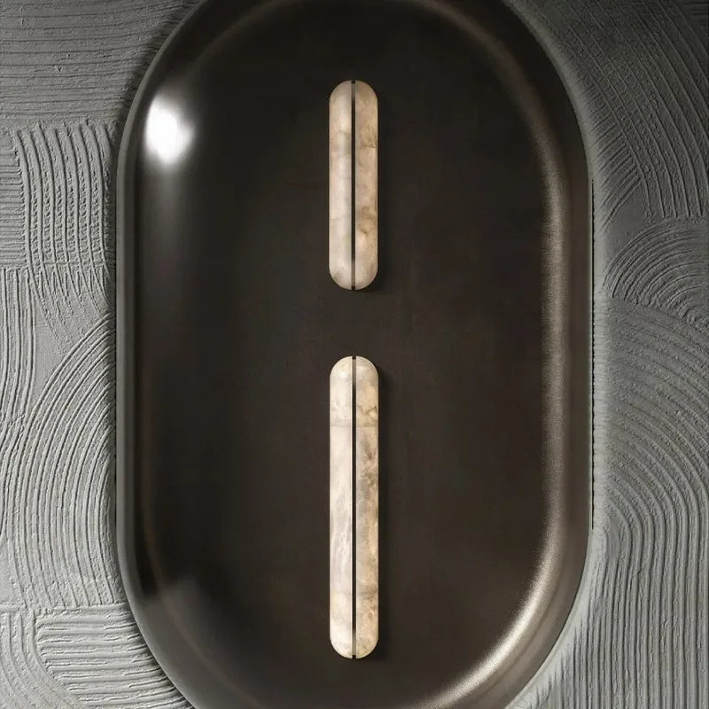 Aera Frame Alabaster Wall Sconce – Luxury – product detail 4