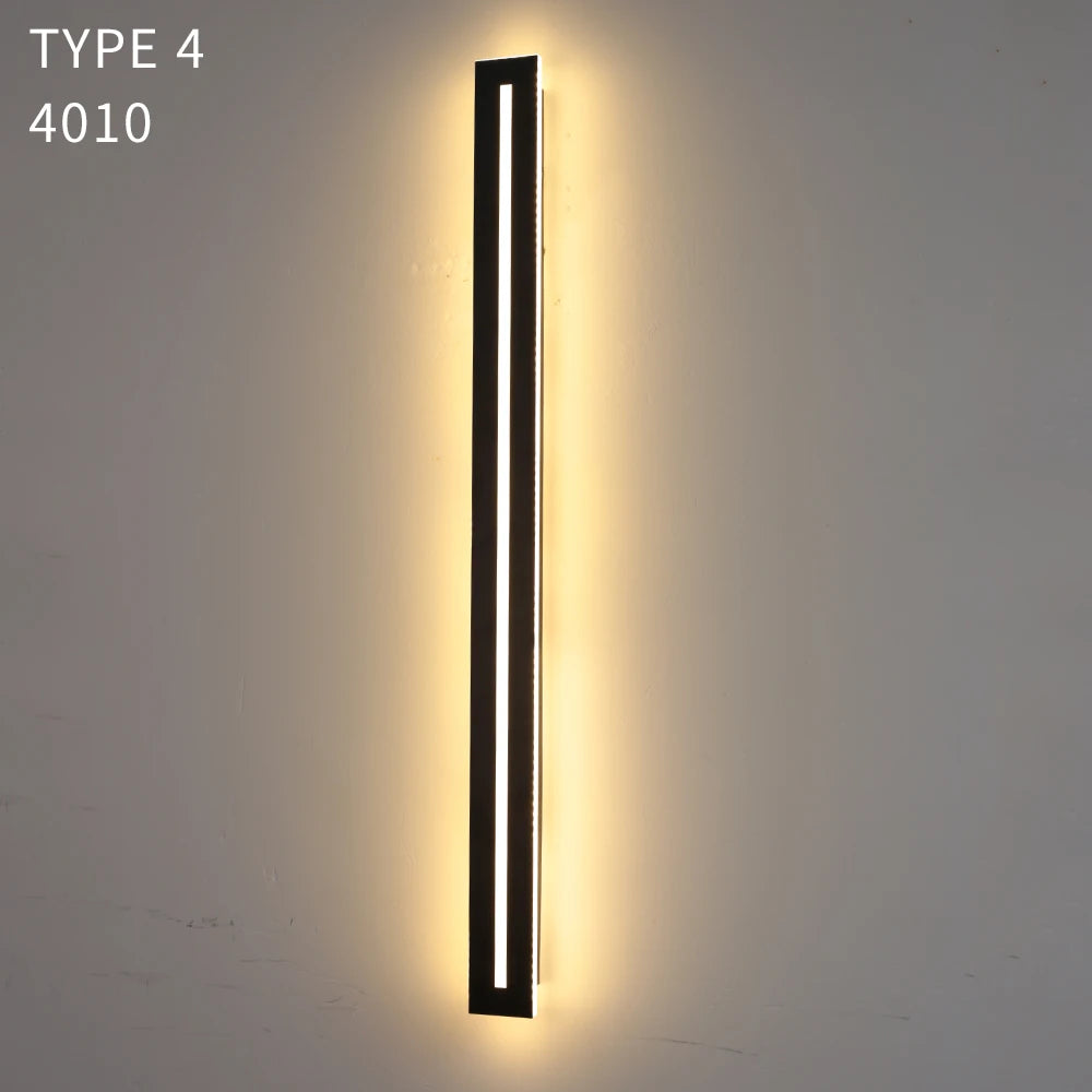 Quintara Long Aluminum Outdoor Wall Light for Porch – IP65 – detail view 7