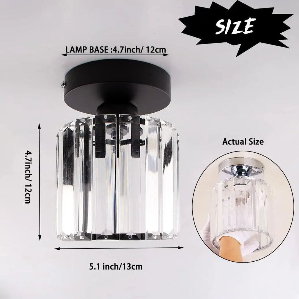 Ginevra Flush Mount Crystal Chandelier for Bedroom