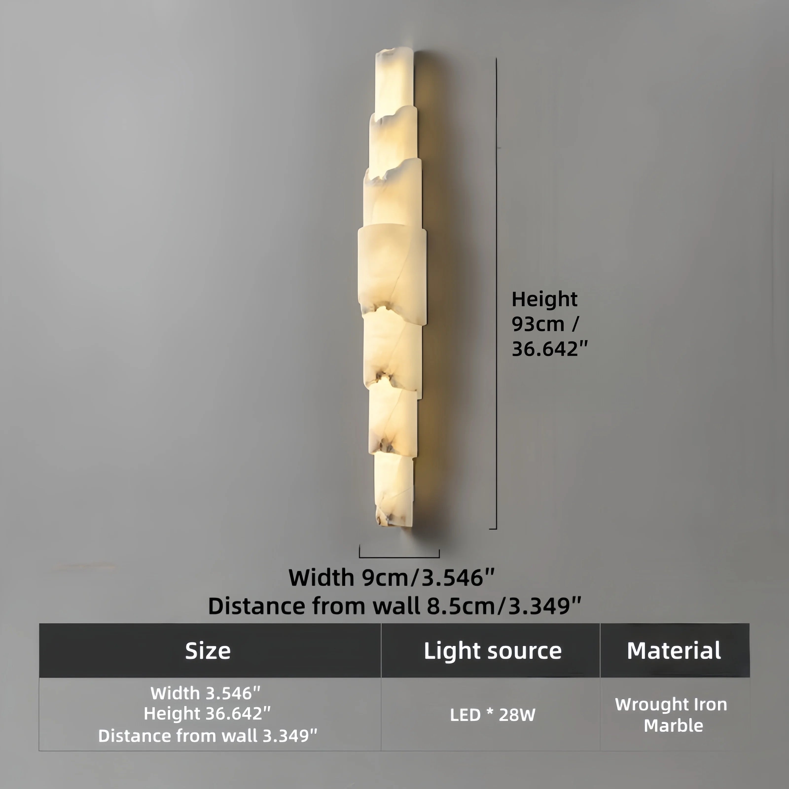 Virelle Arc Marble Wall Sconce – product view 8