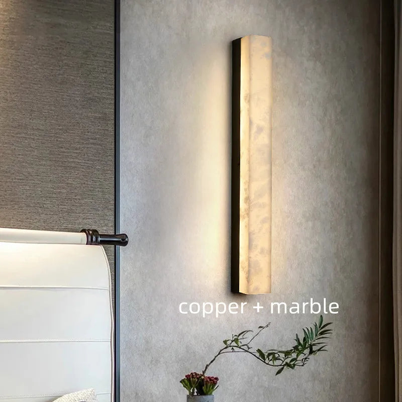 Junia Contour Marble Wall Sconce – product view 2