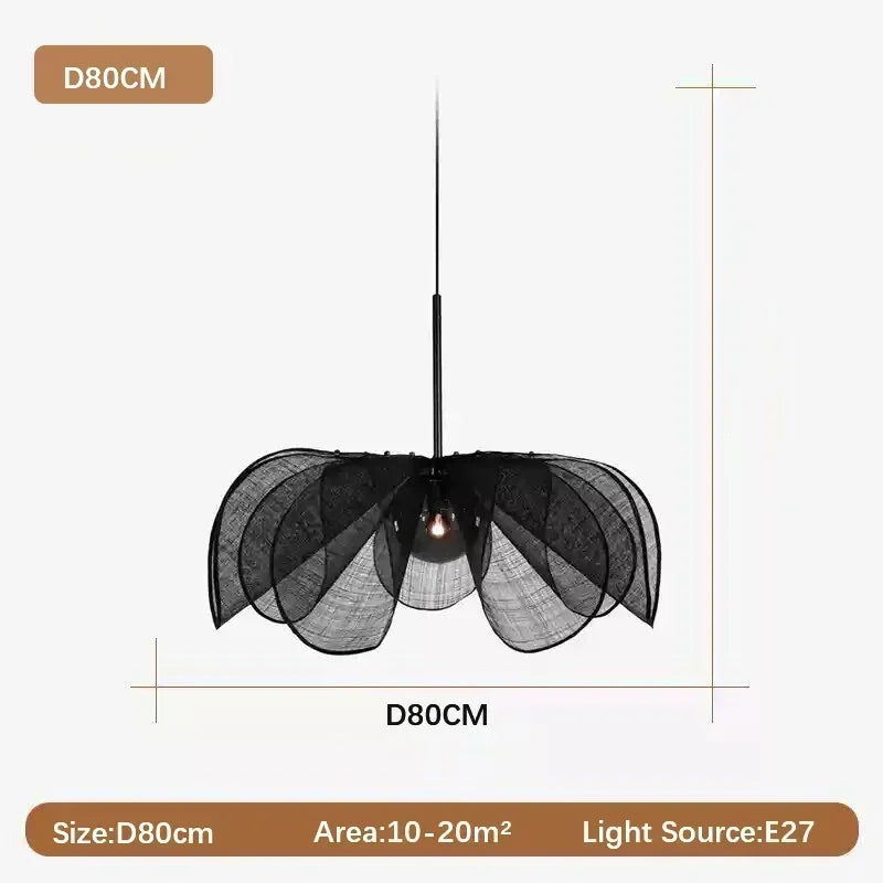 Fabric Chandelier – Wabi-Sabi Minimalist LED for Hotel & Hospitality, Restaurant & Café | Celia Orbit by Evenlyr