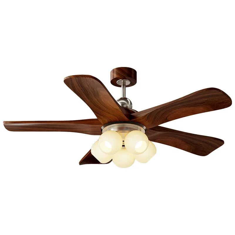 Kensley Straight-Blade Ceiling Fan with Light for Living Room – Mid-Century