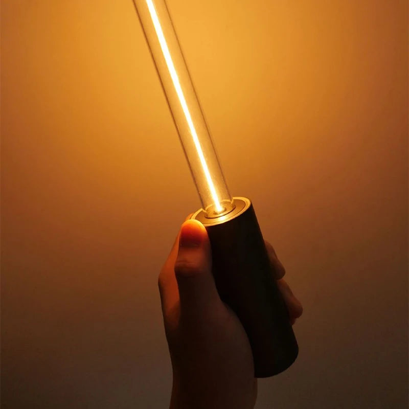 Glass Table Lamp – Modern Minimalist Cordless Rechargeable for Bedside, Desk & Office, Restaurant Table | Jessamine Cascade by Evenlyr