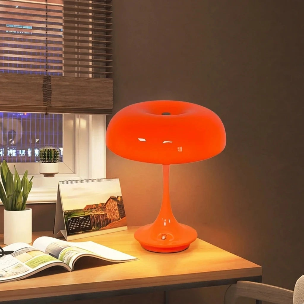Alaric Veil Rechargeable Table Lamp – Modern Rechargeable Table Lamps for Bedroom