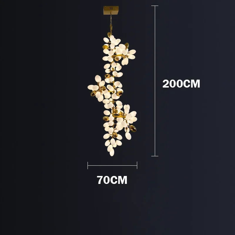Glass Chandelier – Nordic Modern Adjustable for Bedroom, Dining Room, Living Room | Halcyon Halo by Evenlyr