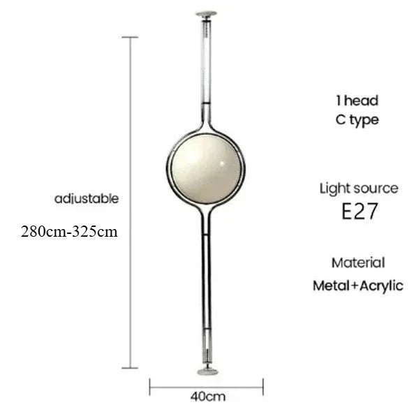 Oria Reed Acrylic Floor Lamp – Art Deco – product detail 10