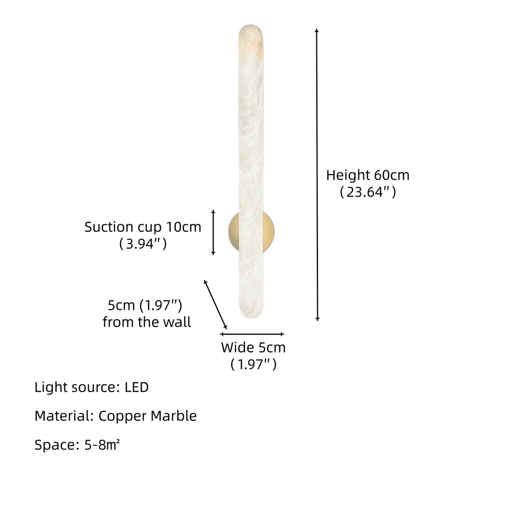 Marble & Brass Wall Sconce – Modern for Bathroom, Bedroom & Bedside, Living Room | Calista Arc by Evenlyr