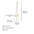Marble & Brass Wall Sconce – Modern for Bathroom, Bedroom & Bedside, Living Room | Calista Arc by Evenlyr