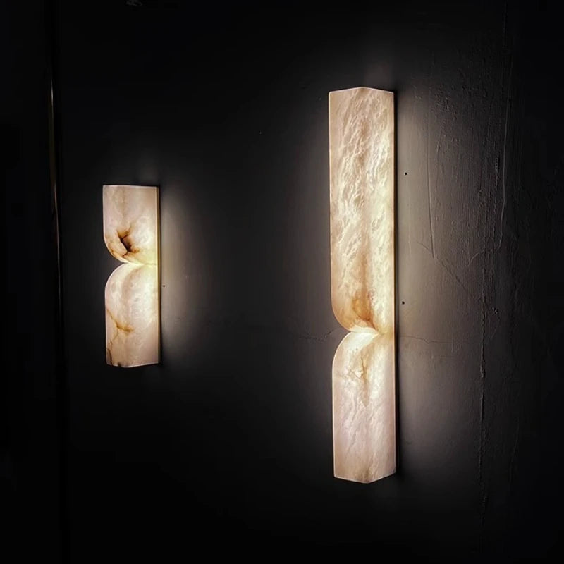 Linea Column Marble Wall Sconce – Minimalist – product detail 2
