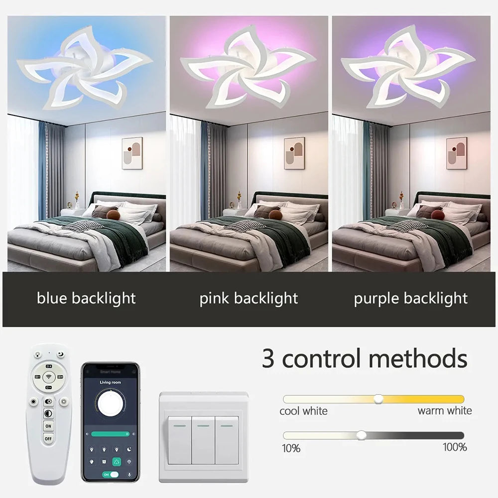 Siena Petal-Shaped LED Ceiling Chandelier for Bedroom