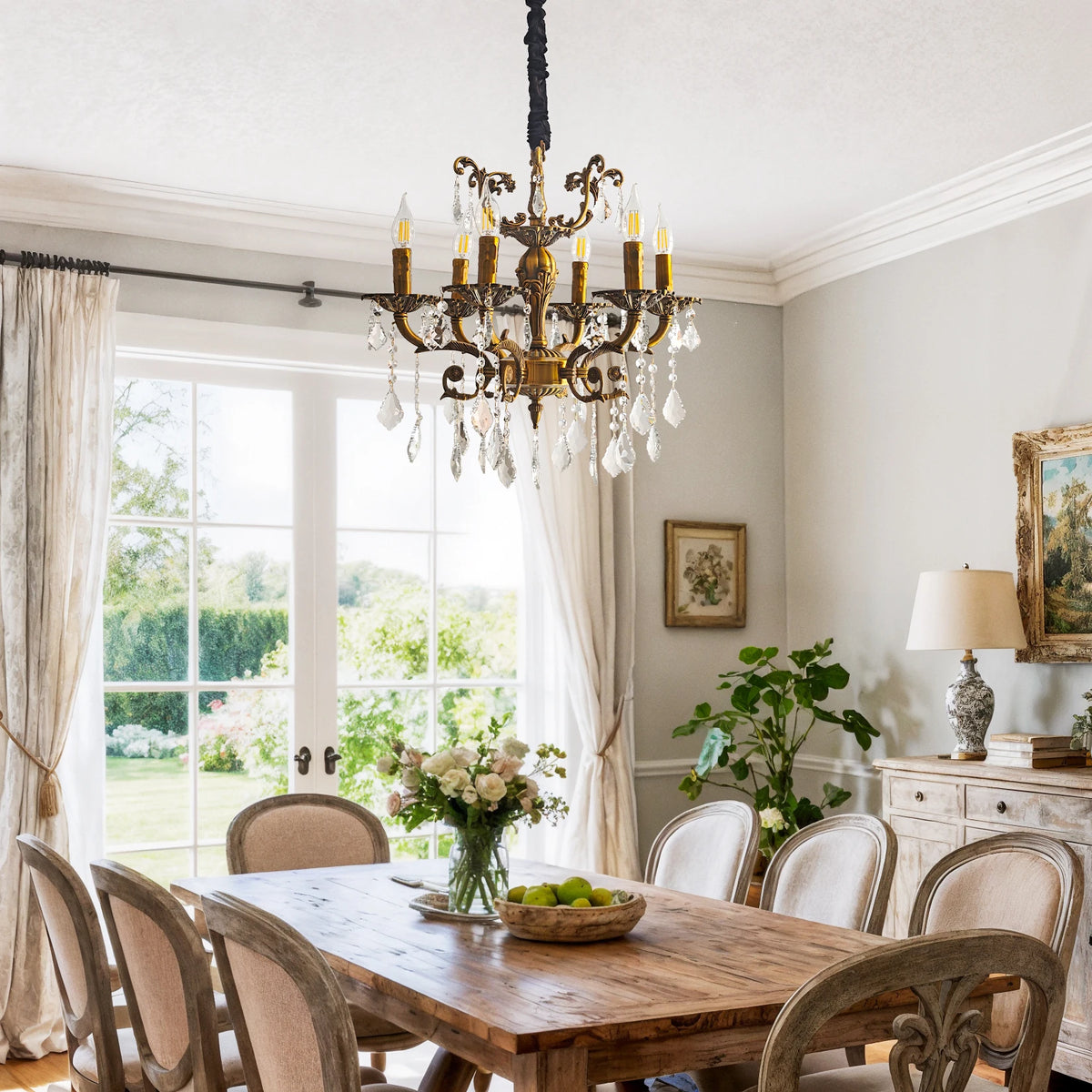 Firenze Vintage Crystal Chandelier for Kitchen Island