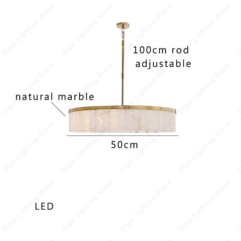Ysola Halo Alabaster Chandelier – product view 11