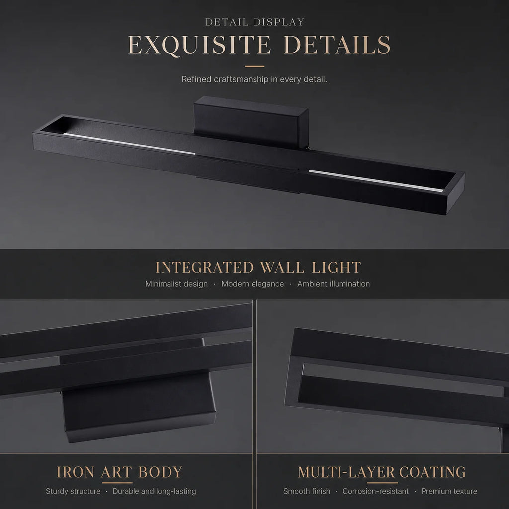 Metal Vertical LED Bathroom Vanity & Mirror Light – Modern LED for Bathroom | Selene Dome by Evenlyr