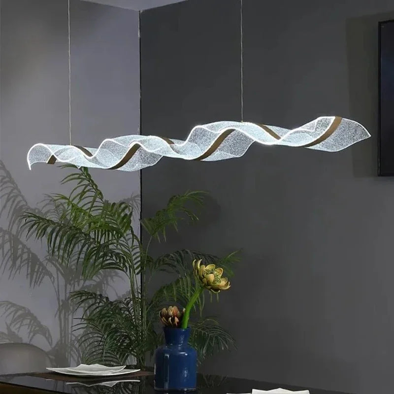 Noor Line Acrylic Chandelier – Dimmable – product detail 3
