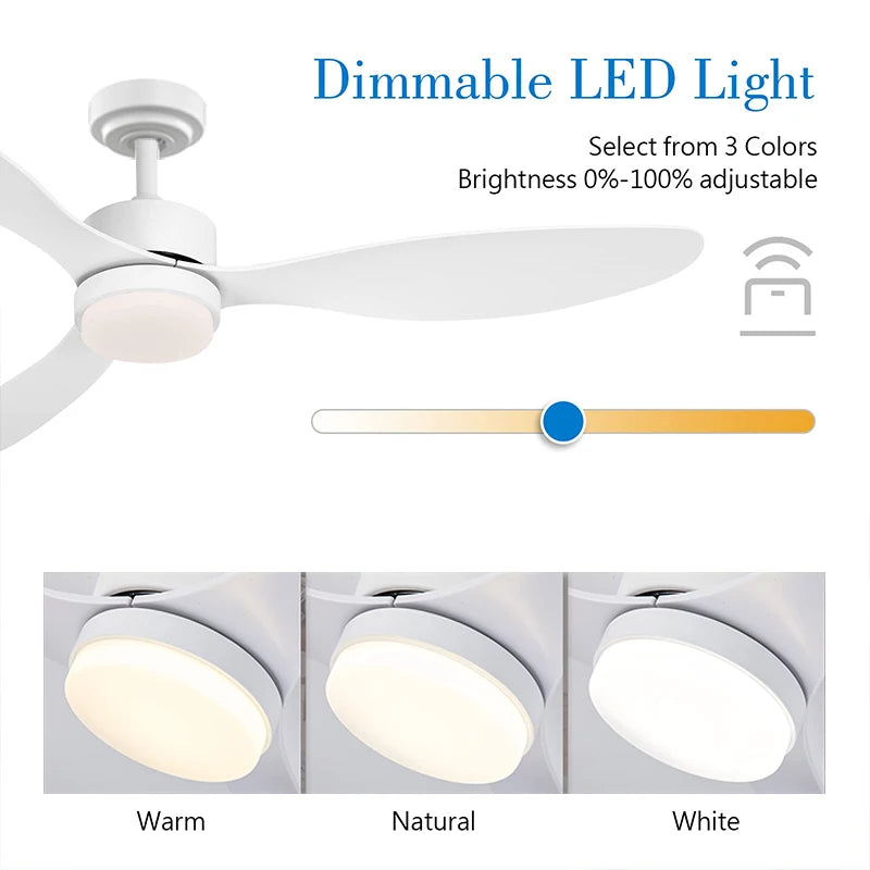 Elara Nordic Ceiling Fan with Light for Living Room – Remote Control – detail view 3