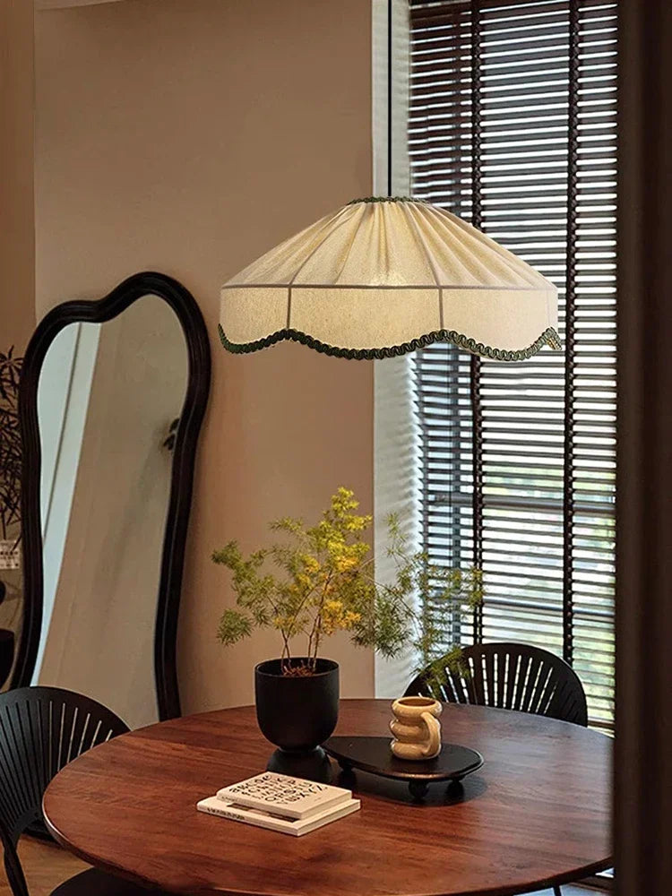 Fabric Chandelier – Wabi-Sabi Japanese for Bedroom & Bedside, Dining Room & Kitchen | Elowen Contour by Evenlyr