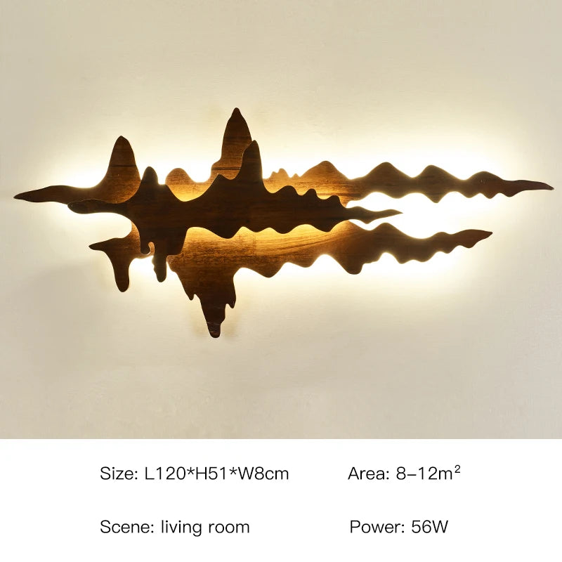 Aveline Halo Wood Wall Sconce – product view 10