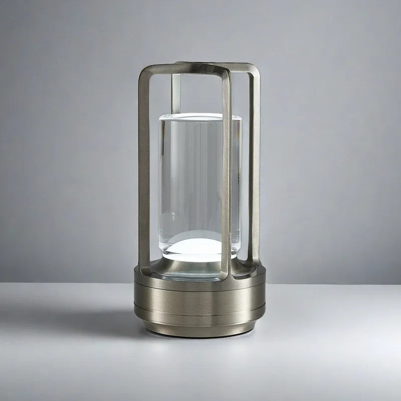 Acrylic Table Lamp – Modern Minimalist Cordless Rechargeable for Bedside, Restaurant Table, Desk & Office | Solenne Grove by Evenlyr