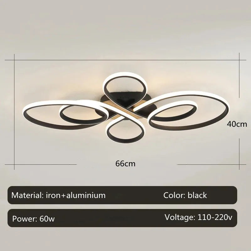 Orlena Remote Control Modern Chandelier for Living Room – Dimmable – detail view 8