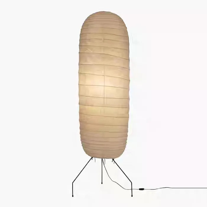 Rice Paper Floor Lamp – Wabi-Sabi Japanese for Living Room, Bedroom, Reading Corner | Mirelle Cascade by Evenlyr