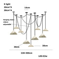 Alabaster & Marble Chandelier – Modern for Hallway & Entryway, Living Room, Dining Room & Kitchen | Lunara Orbit by Evenlyr