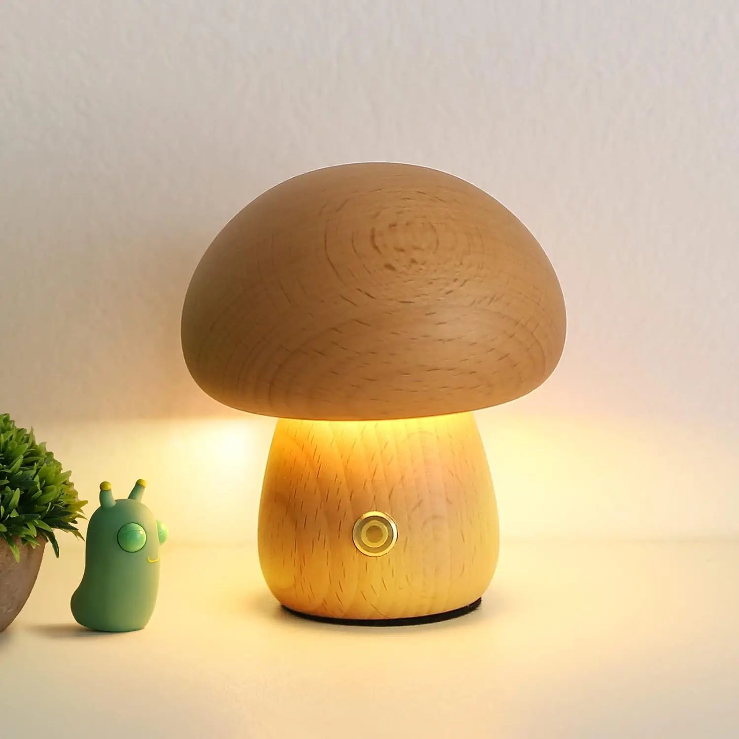 Wood Table Lamp – Modern Minimalist Cordless Rechargeable for Bedside, Restaurant Table, Hotel Room | Kaelis Petal by Evenlyr