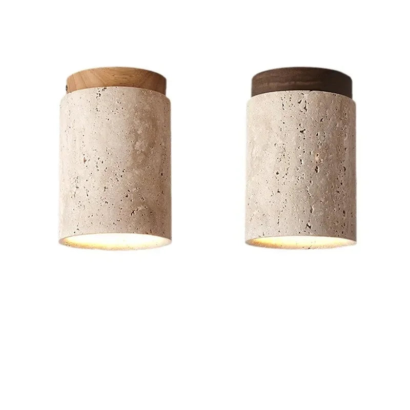 Floris Veil Travertine Ceiling Light – Modern Travertine Ceiling Lights for Bedroom