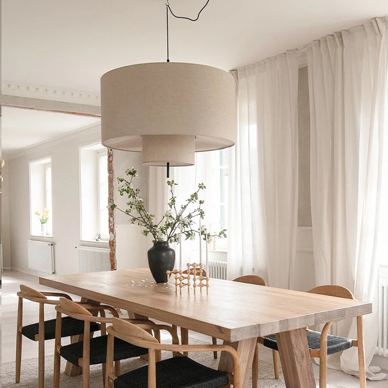 Fabric Chandelier – Wabi-Sabi Japanese for Dining Room, Living Room, Bedroom | Mirelle Arc by Evenlyr