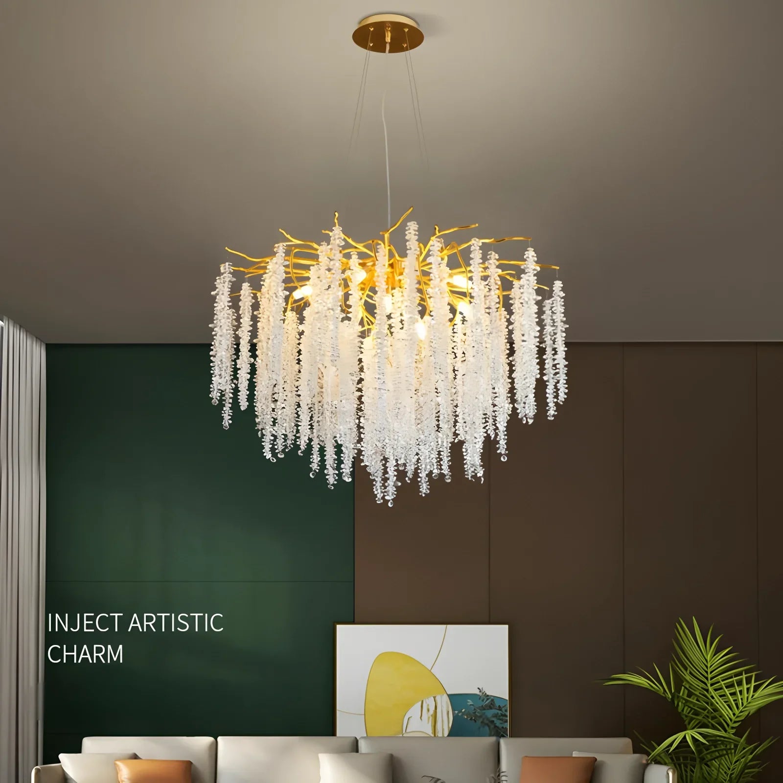 Crystal Chandelier – Nordic Modern LED for Bedroom & Bedside, Living Room | Maris Orbit by Evenlyr