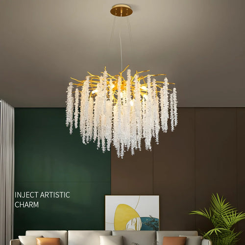 Crystal Chandelier – Nordic Modern LED for Bedroom & Bedside, Living Room | Maris Orbit by Evenlyr